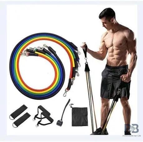 Power Elastic Resistance Bands Home Gym Extreme BD-303 | Adjustable 5 Level Fitness Tube Set | Latex Rubber Exercise Bands for Workout & Bodybuilding.
