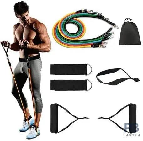 Power Elastic Resistance Bands Home Gym Extreme BD-303 | Adjustable 5 Level Fitness Tube Set | Latex Rubber Exercise Bands for Workout & Bodybuilding.
