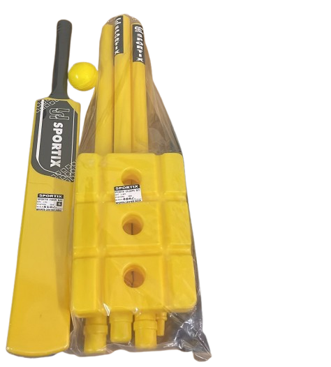 Lightweight plastic cricket bat and stumps set for children outdoor play Sportix cricket kit