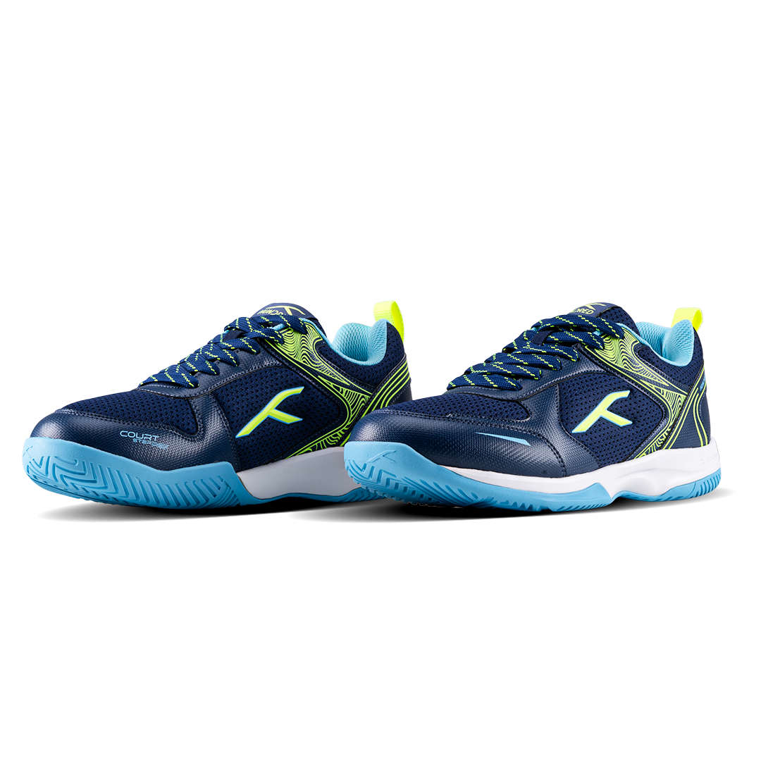 Hundred Court Step PBX Pickleball Shoes - Navy/Lime/Blue