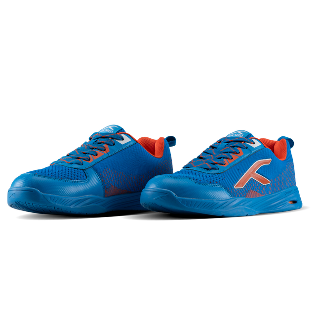 Hundred Court Flyer Badminton Shoe | BLUE / ORANGE.