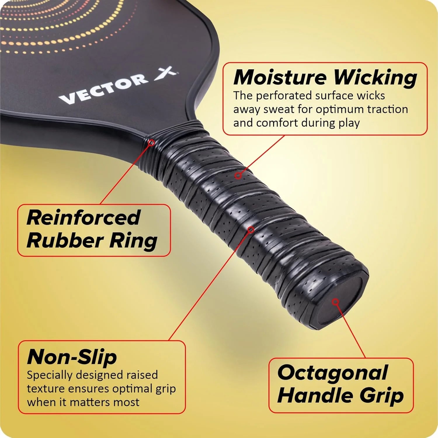 Vector X Graphite Pickle Bat 16 MM | Lightweight 16 mm Core Paddle for Power & Control | Buy Online at Probadminton.in.