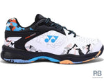 Yonex Arma Force Badminton Shoes for Men (White/Black/Mali Blue).