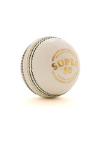 SG Super 50 White Cricket Ball | Leatherette Match Ball for 50 Overs – probadminton.in.