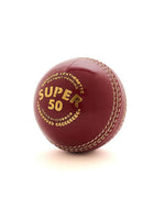 SG Super 50 Red Cricket Ball | Leatherette Match Ball for 50 Overs – probadminton.in.