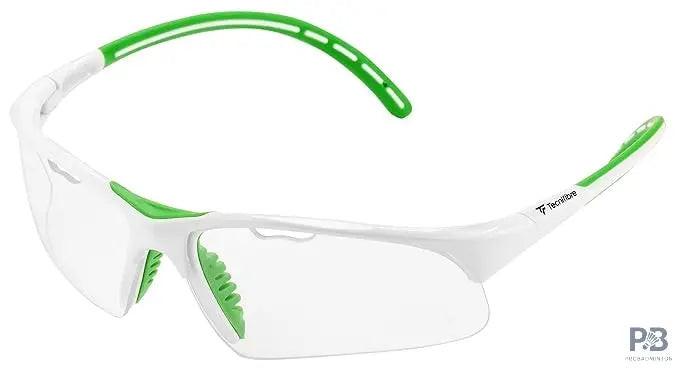 Tecnifibre Squash Eyewear | White/ Green.