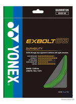 Yonex Exbolt 68 Badminton String – 0.68mm Durable Multifilament | High Power & Smash Performance.