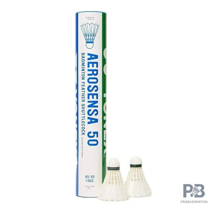 YONEX Aerosensa 50 Professional Feather Shuttlecock (Pack of 12) | Tournament-Grade | ProBadminton.in.