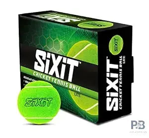 Sixit Lite Cricket Tennis Ball – Pack of 6 & 5 Dozen (60 Balls) | Durable, Lightweight Green Rubber Balls for Indoor/Outdoor Matches | Best Price in India.
