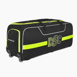 DSC Eco 100 Wheelie Cricket Kit Bag – 70L, Durable, Integrated Shoe Pocket, Black.