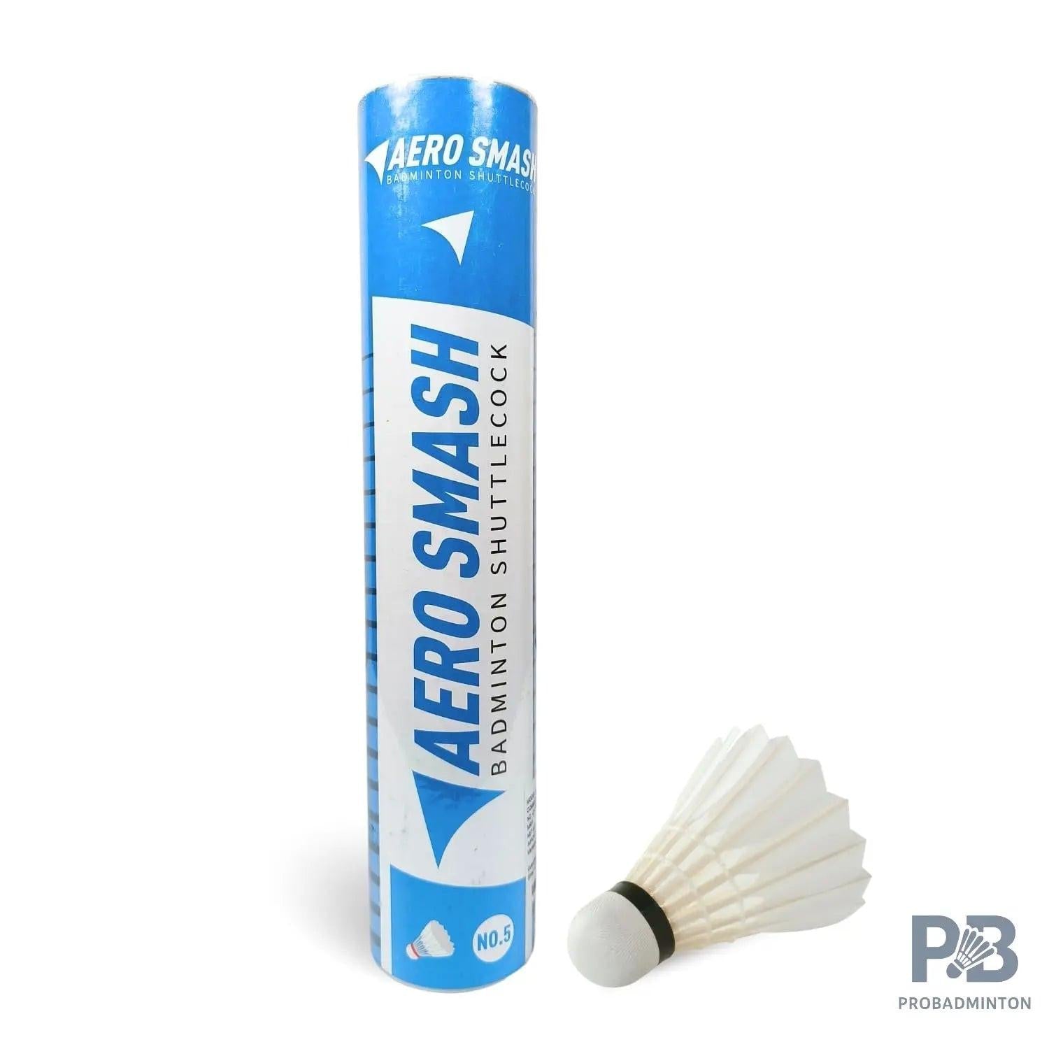 Aero Smash NO.5 Feather Shuttlecock | Speed 76, 10-Pack Tube | Premium Indoor/Outdoor Play | ProBadminton.