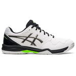 ASICS Men’s Gel-Dedicate 7 Tennis Shoes – White/Gunmetal | Supportive Court Shoes | ProBadminton.in.