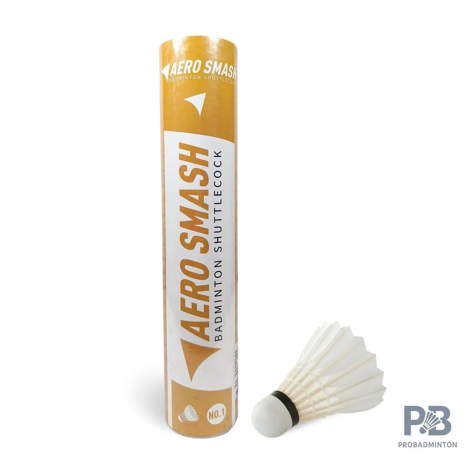 Aero Smash NO.1 Goose Feather Shuttlecock | Speed 77, 10-Pack | Premium Indoor/Outdoor Play | ProBadminton.