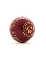 SG Super 50 Red Cricket Ball | Leatherette Match Ball for 50 Overs – probadminton.in.