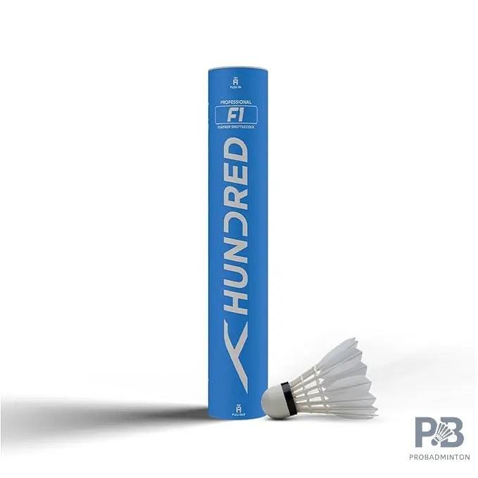 Hundred F1 Feather Shuttlecock Pack of 10 | Speed 77 | Best Shuttlecock for Professionals | Shuttlecock Price in India.