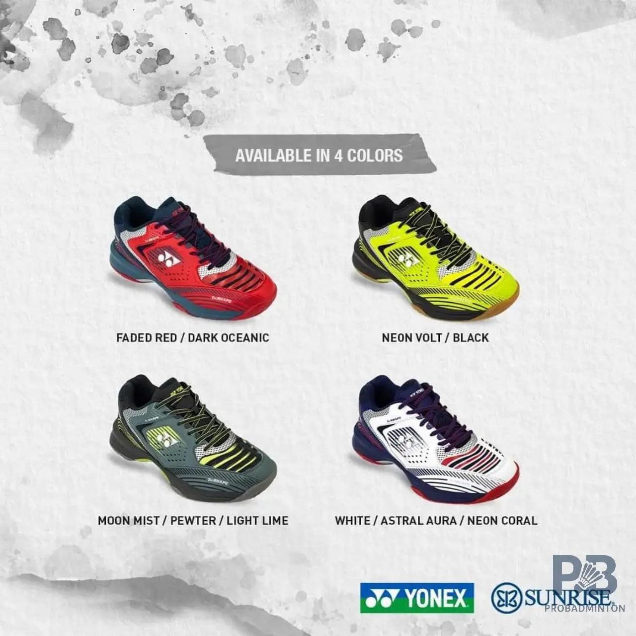 YONEX Badminton shoes Kiwami Tru Cushion Non-Marking (Moon Mist/ Pewter / Light Lime).