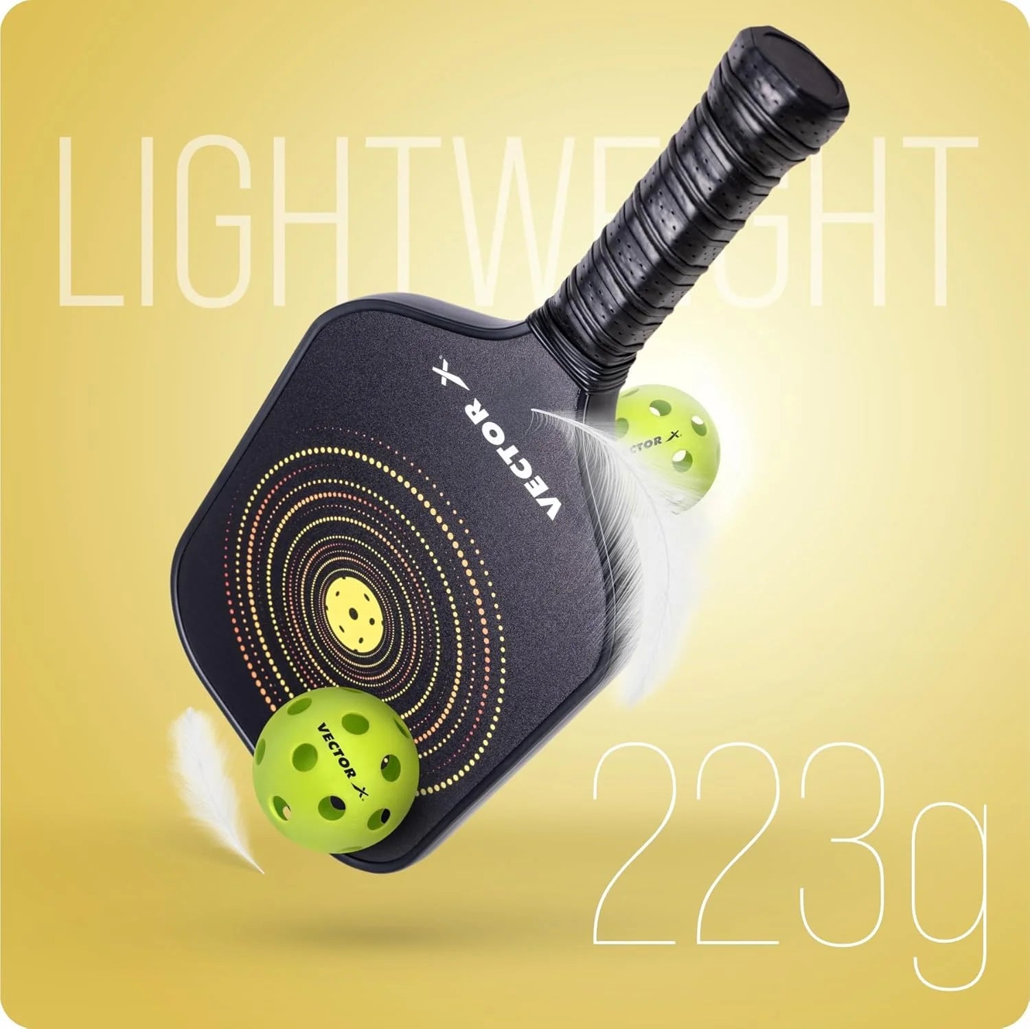 Vector X Graphite Pickle Bat 16 MM | Lightweight 16 mm Core Paddle for Power & Control | Buy Online at Probadminton.in.