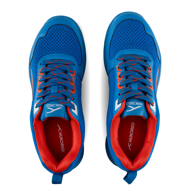 Hundred Court Flyer Badminton Shoe | BLUE / ORANGE.