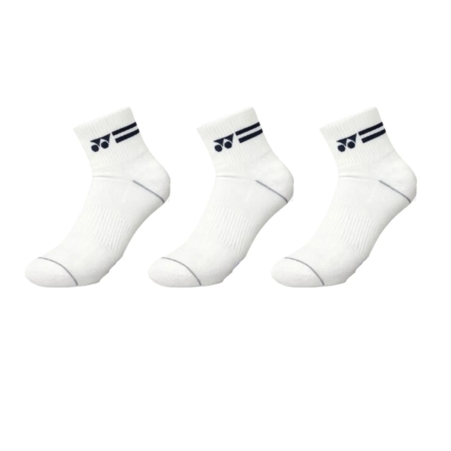 Yonex Socks M 2575T 3X1 - ALL WHITE (Pack of 3 socks)