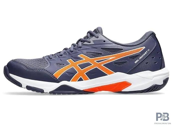 Asics GEL-ROCKET 11 Indoor Court Shoe | Indigo Fog/ Nova Orange.