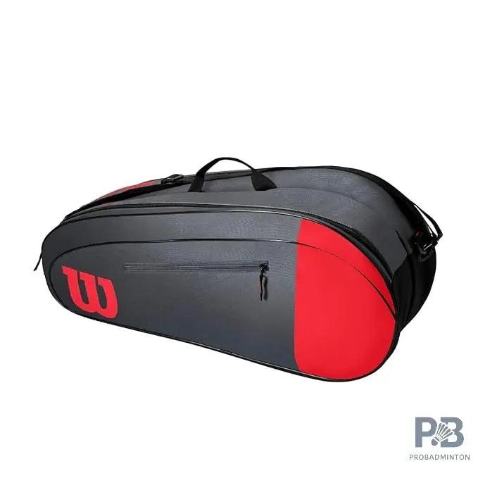 Wilson Badminton Kit Bag RF TEAM 12 6 Racquet Bag in 2 colors | Tournament Edition, Dual Compartments | Best Wilson Kit Bag in India.