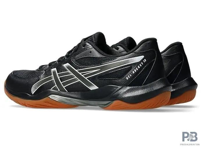 Asics Gel Rocket 12 Badminton Shoe |  Black / Gunmetal.