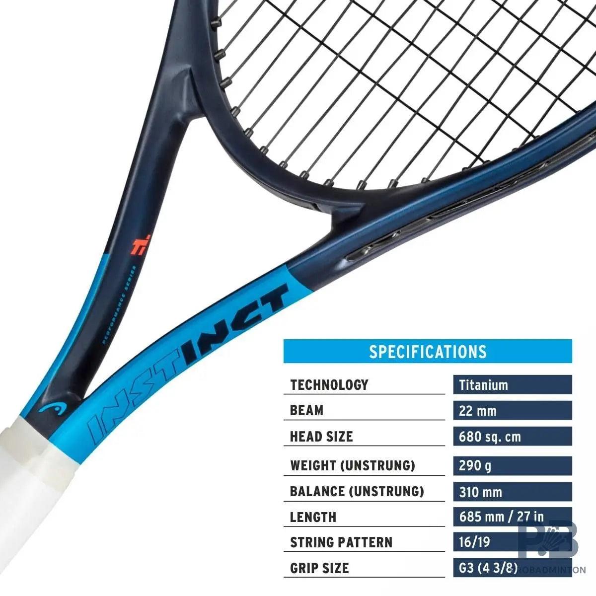 HEAD Instinct Comp MP Titanium Tennis Racquet.