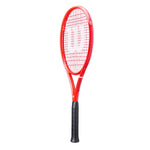 Wilson Defyer 100 V1 tennis racquet head and string pattern close-up