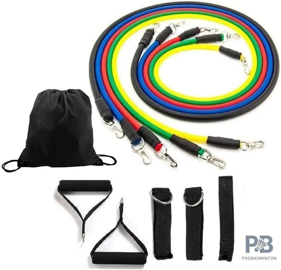 Power Elastic Resistance Bands Home Gym Extreme BD-303 | Adjustable 5 Level Fitness Tube Set | Latex Rubber Exercise Bands for Workout & Bodybuilding.