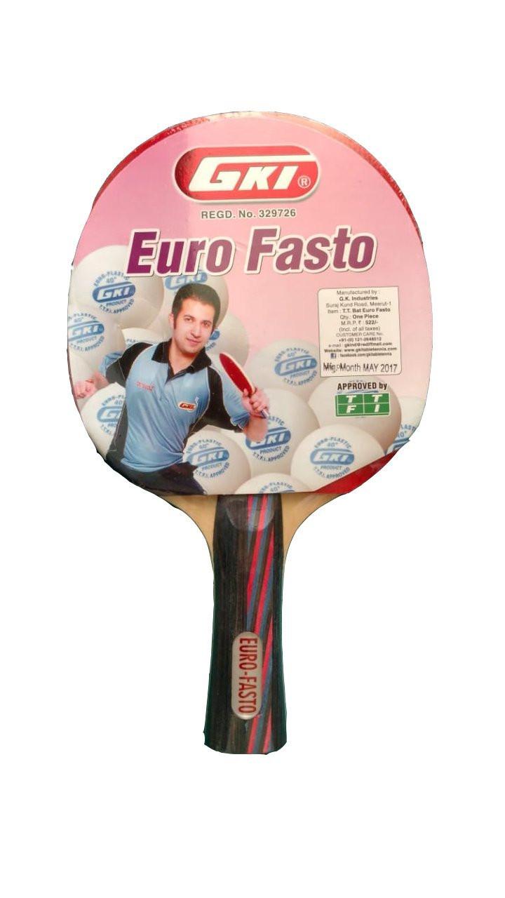 GKI Euro Fasto Table Tennis Racquet | Advanced Level Bat with Strong Grip – probadminton.in.