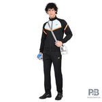 Yonex Track Suit 2500 for Men (Jet Black/Dark Navy) | Premium Badminton & Tennis Warm-Up Suit | Quick-Dry + UV Protection | Long Sleeve Pull-On Design.