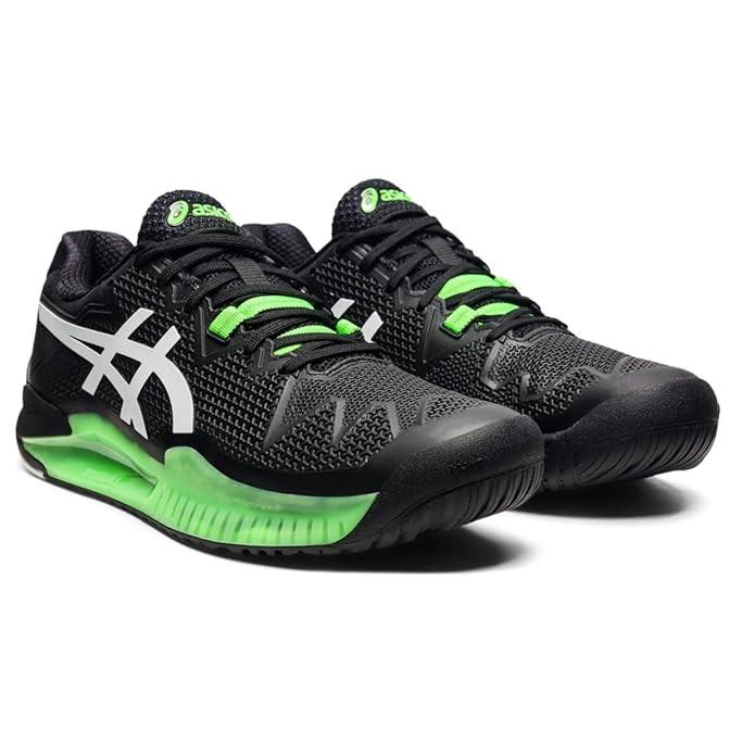ASICS Men’s Gel-Resolution 8 (Black/Light Sage) High Stability & Cushioning | ProBadminton.in.