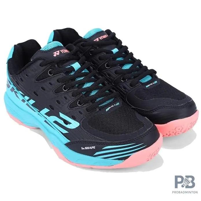 Yonex Tour Skill 2  Badminton Shoes (BLACK / CERAMIC / NASTURTIUM).