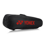Yonex Black Red badminton kit bag close up