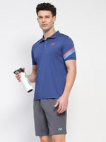 Yonex Polo T-Shirt 2734 TWILIGHT BLUE | Badminton, Tennis & Squash Sportswear | Tru Air Lite | Fast Dry & Moisture Absorption.