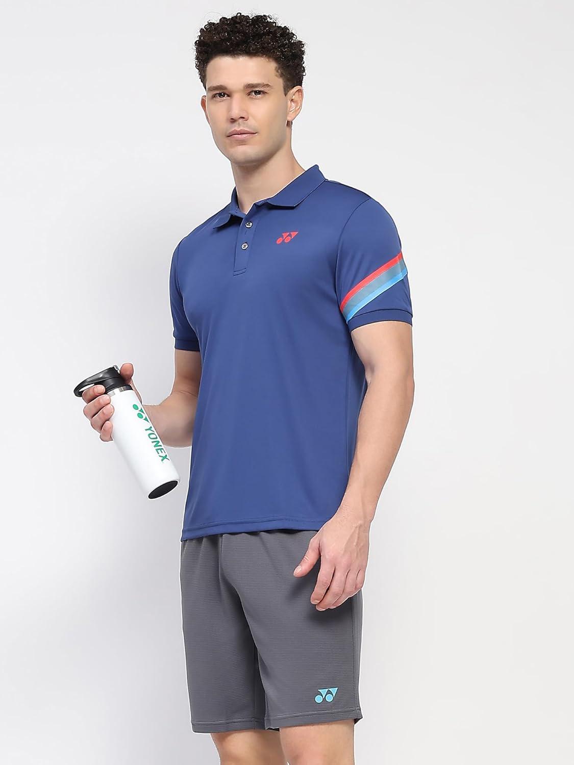Yonex Polo T-Shirt 2734 TWILIGHT BLUE | Badminton, Tennis & Squash Sportswear | Tru Air Lite | Fast Dry & Moisture Absorption.