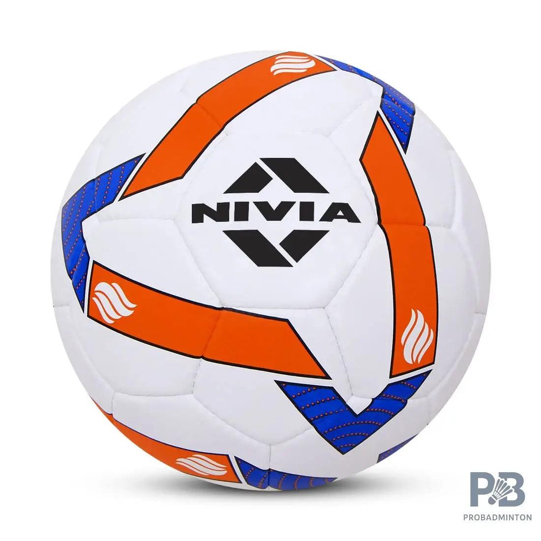 Nivia Shining Star Football Size 5 – 32 Panel Rubberized Hand-Stitched Ball for Hard Ground, Wet & Grassy Surfaces | Waterproof Match & Training Football.