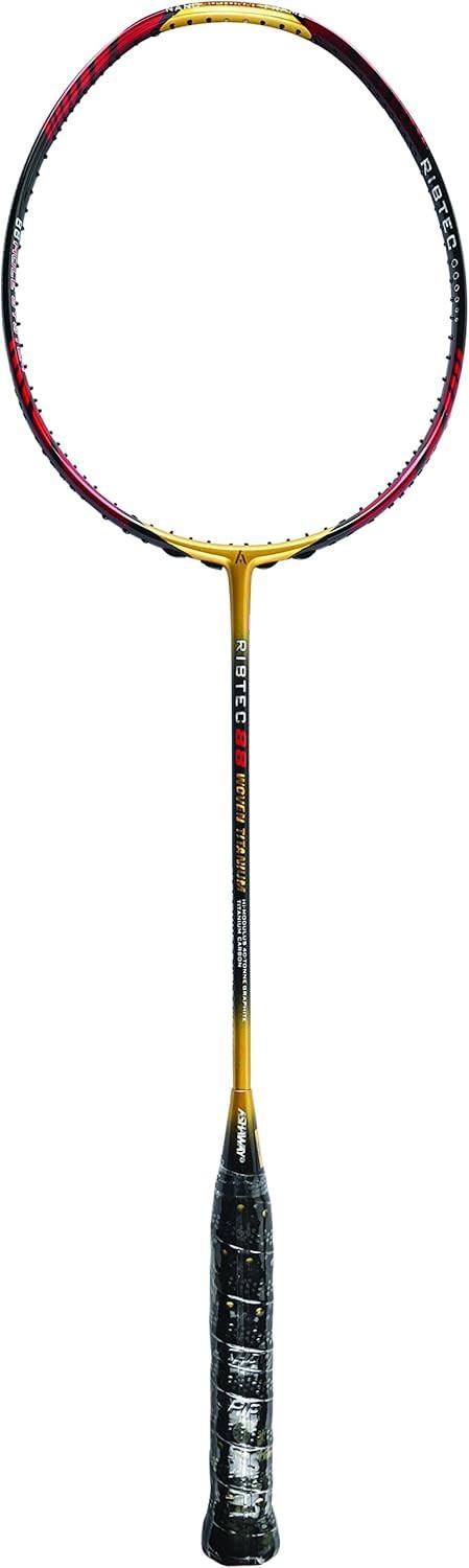 Ashaway Ribtec 88 Woven Ti HM Graphite Badminton Racquet | Lightweight | High Modulus Graphite | All-Round Performance | Unstrung Racket.