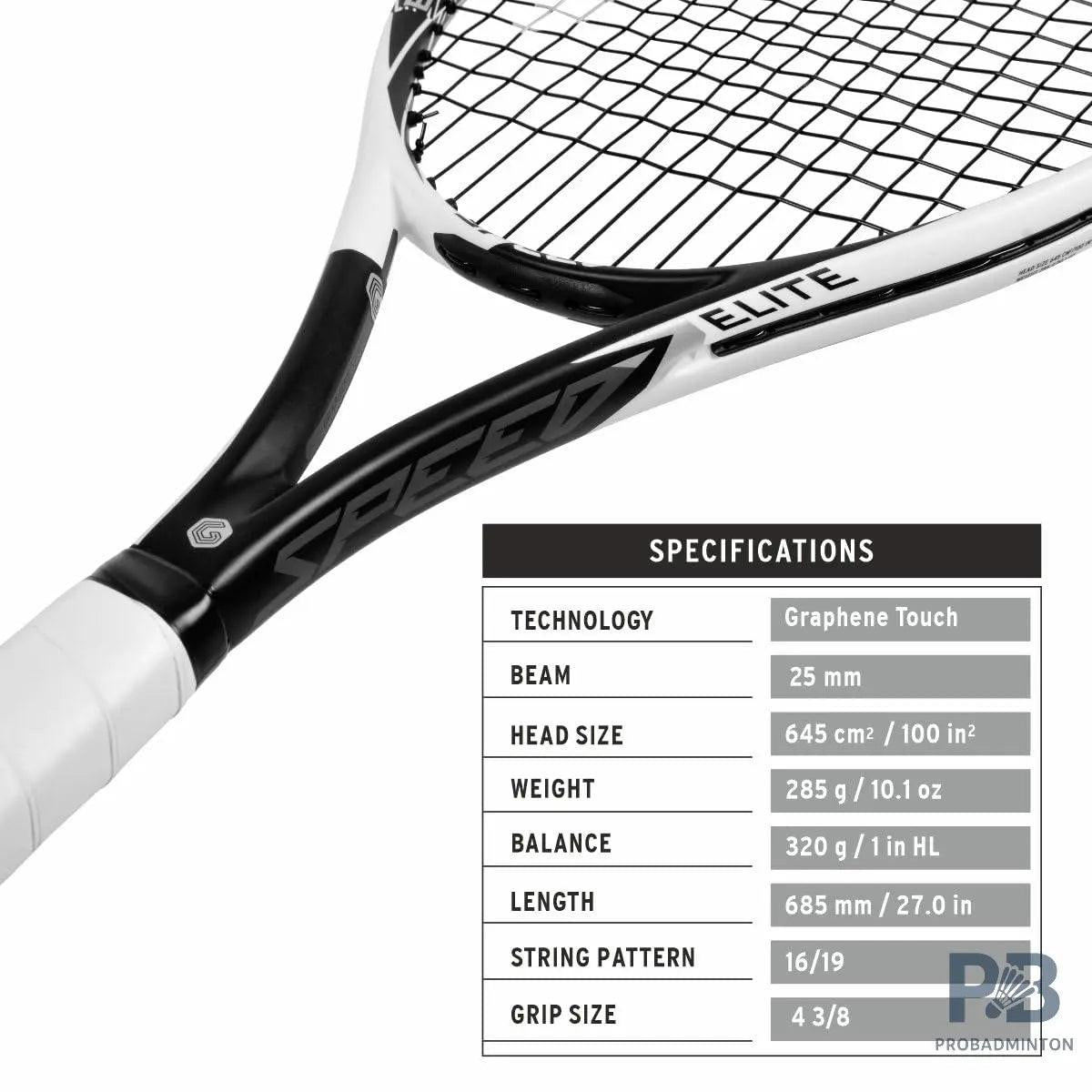 Head Graphene Touch Speed Elite Tennis Racquet 285g (Strung).