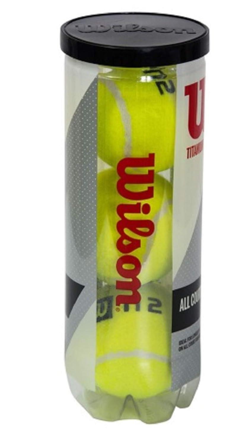Wilson Titanium Tennis Balls – Pack of 3 | High-Altitude Core | Durable Dura-Last Felt | All Court Use – ProBadminton.in.