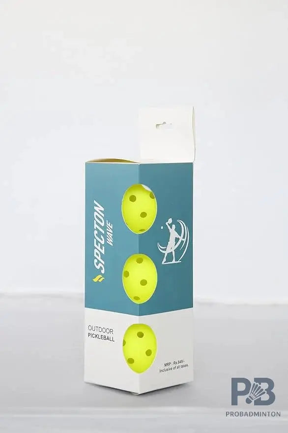 Specton Wave Pickleball Balls – Pack of 3 | Best Pickleball Ball in India Online | Durable & Lightweight.