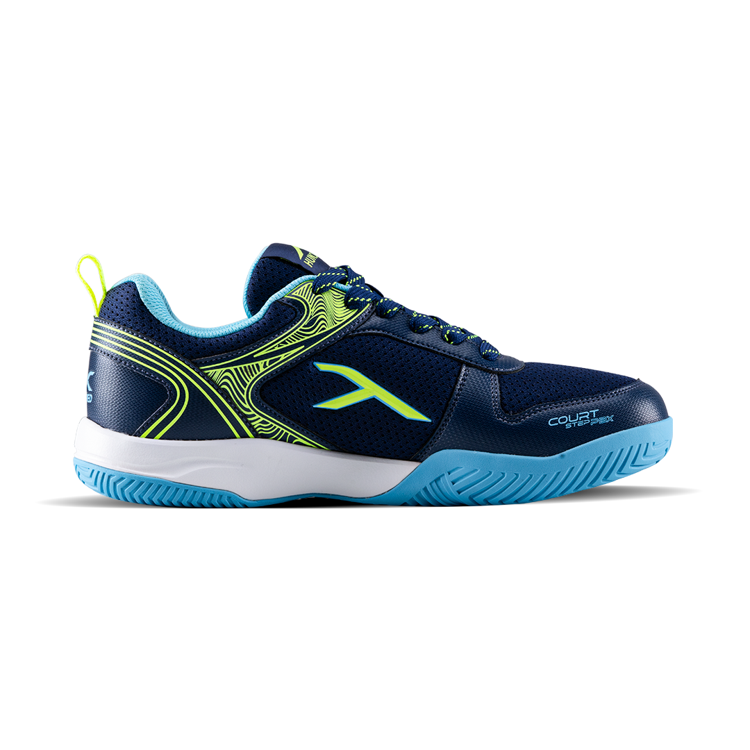 Hundred Court Step PBX Pickleball Shoes - Navy/Lime/Blue