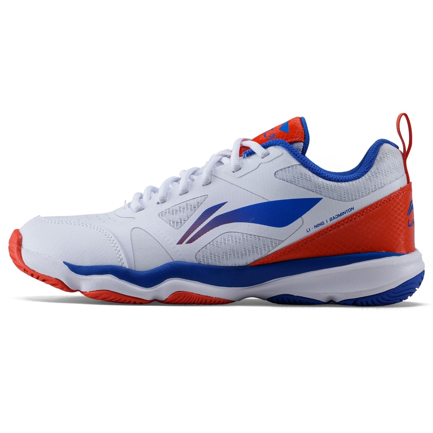lining ranger force badminton shoes white orange
