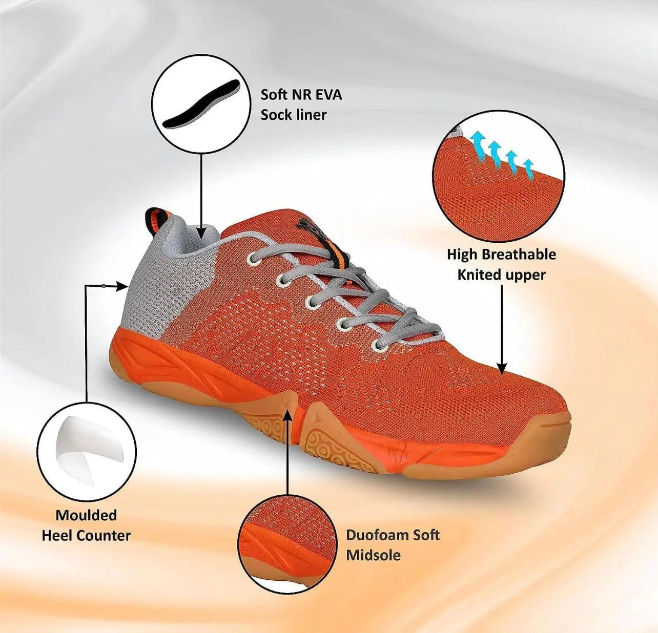 NIVIA BADMINTON SHOE GLISTER 2.0 ORANGE.