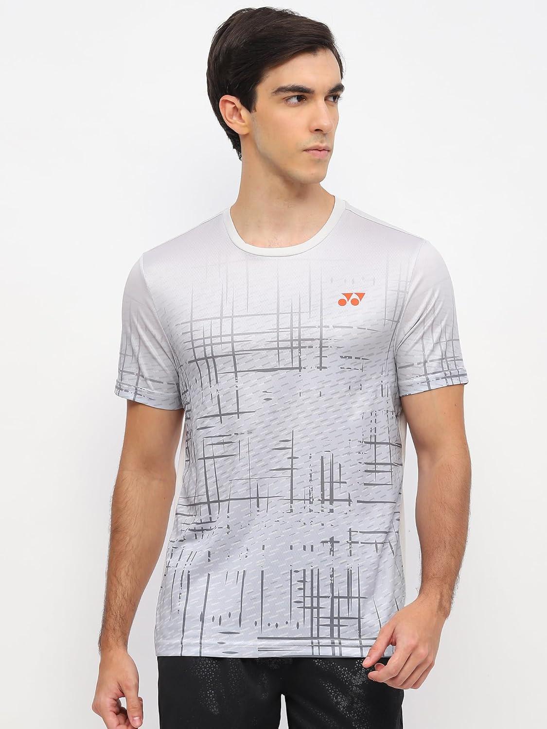 Yonex T-Shirt Polo 2968 Men’s Wear | Glacier Gray | Lightweight Badminton Sportswear.