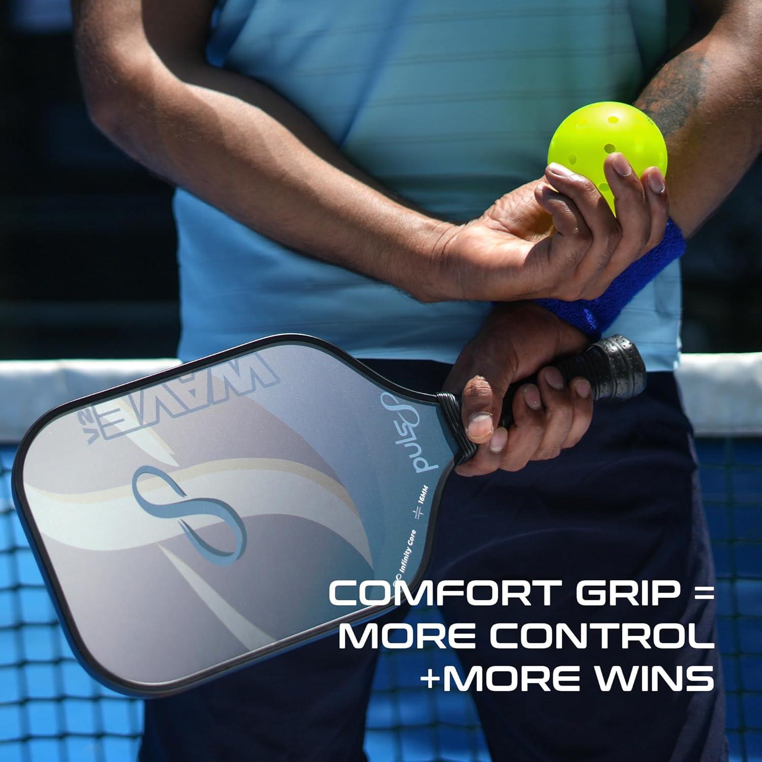 Pulse Wave V2 16mm Pickleball Paddle | Lightweight 16 mm Core for Power & Control | Buy Online at Probadminton.in.