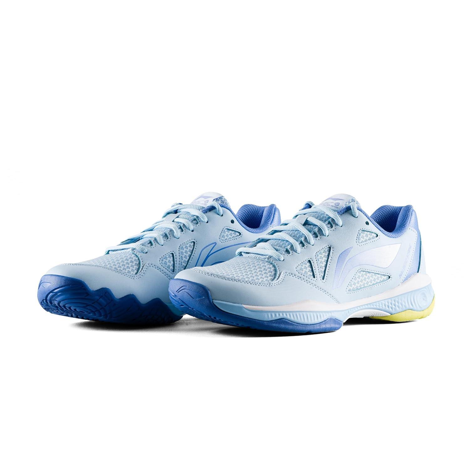 Li-Ning Halberd Strike Non-Marking Badminton Shoes | Glacier Blue/Bright Cobalt Blue | Lightweight Indoor Court Shoes for Professional & Club Players.