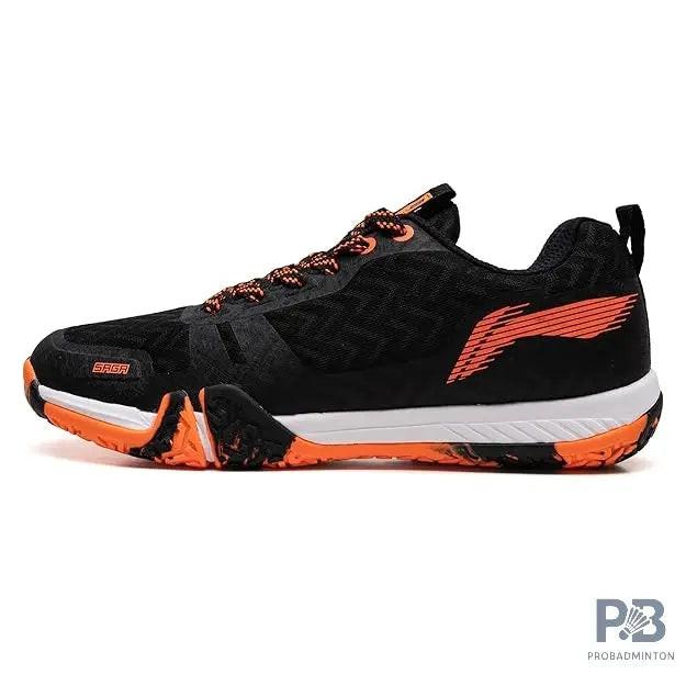 Li-Ning Saga Lite 6 Badminton Shoes (Black/Orange).