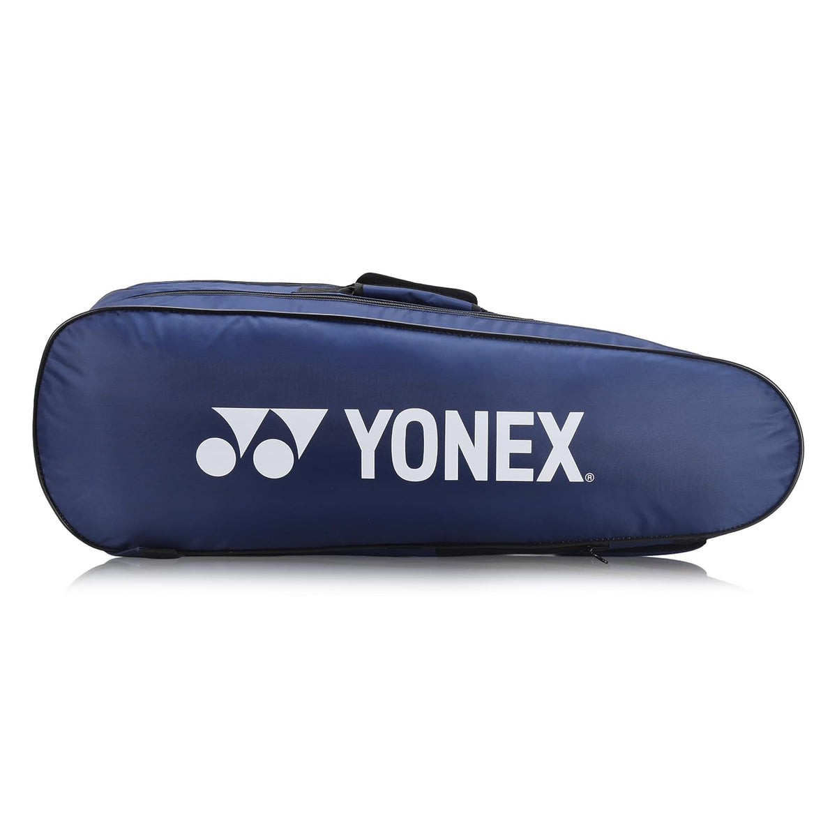 Yonex Navy Blue White Yonex badminton kit bag close up