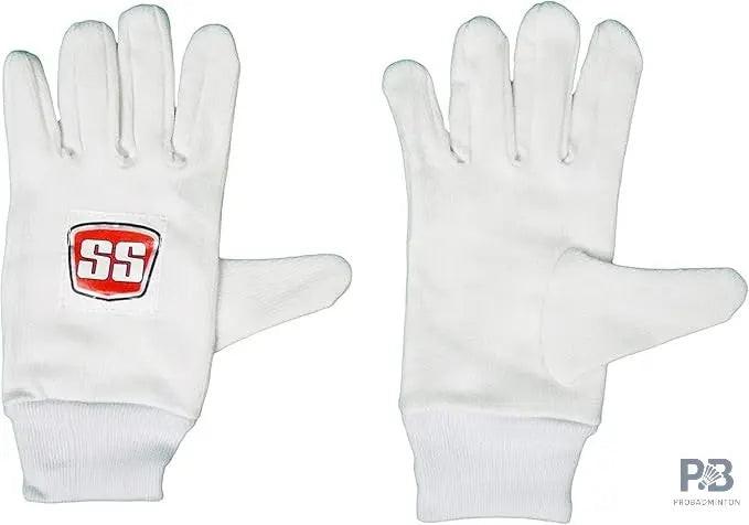 SS Men’s Match Cotton Foam Wicket Keeping Inner Gloves – Premium Padded Inners for Cricket (Adult Size).